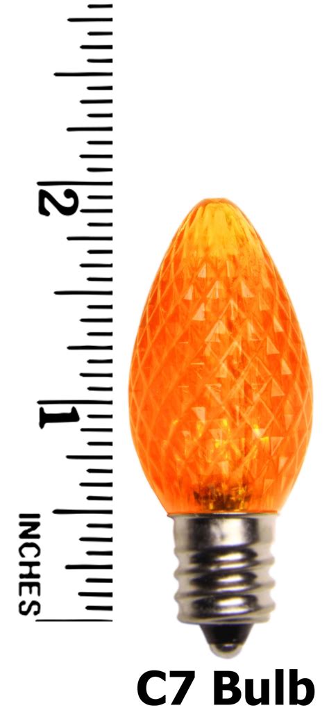 C7 Amber / Orange LED Christmas Light Bulbs