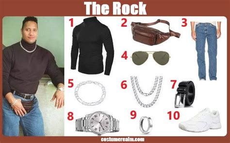 The Rock Costume, Dwayne Johnson The Rock From The 90s Costume