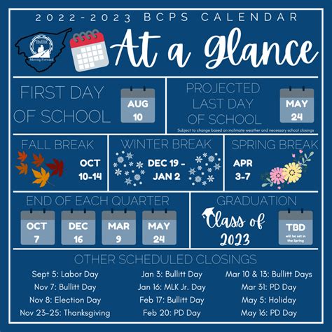 BCPS calendar at a glance | Hebron Middle School