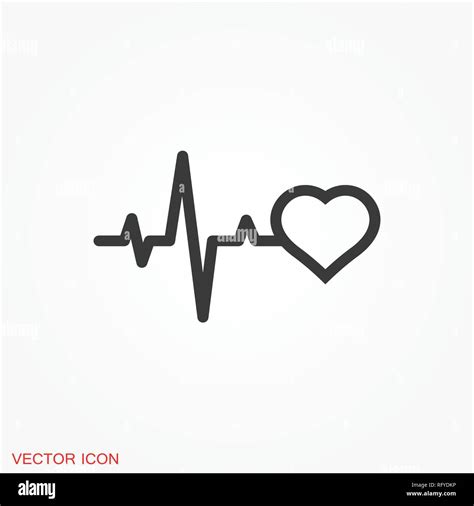 Heartbeat icon logo, vector sign symbol for design Stock Vector Image ...