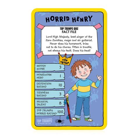 The world of Horrid Henry collides with Top Trumps in this new, and frightfully funny edition of ...