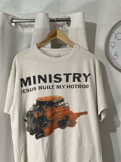 Vintage 1991 Ministry "Jesus built my hotrod" album art promo | Grailed