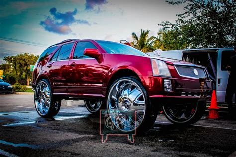 cadillac srx custom wheels | GWhipz: C2C Rims- Candy Red SRX Cadillac ...