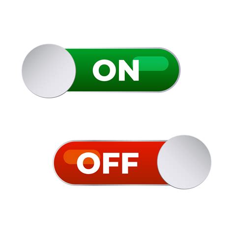 On and Off Toggle switch button with Transparent Background 17177932 PNG