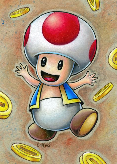 Toad Super Mario Bros ORIGINAL Fine Art Drawing par Bryan | Etsy