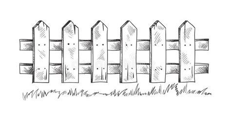 Farm Fence Wood Fence Drawing - WoodsInfo