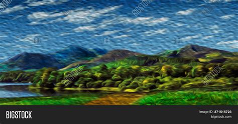 Hilly Landscape Trees Image & Photo (Free Trial) | Bigstock