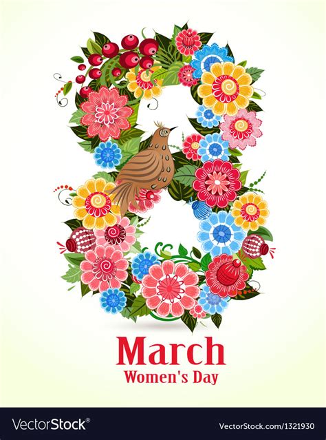 8 march women day Royalty Free Vector Image - VectorStock