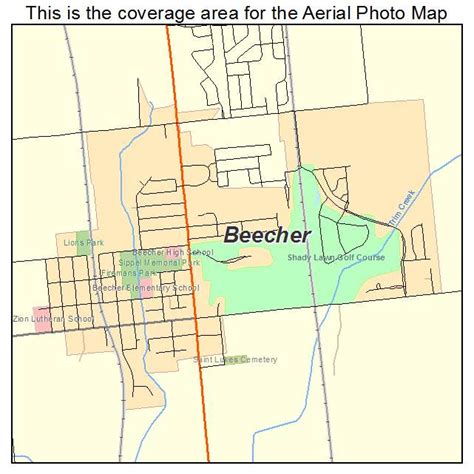 Aerial Photography Map of Beecher, IL Illinois