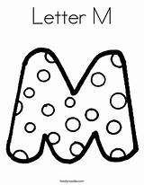 Letter M Coloring Page sketch template