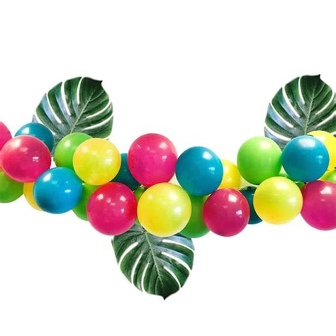 Tropical Balloon Arch With Palm Leaves DIY Kit - 2.5m | Balloon arch ...