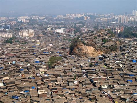 Dharavi slums, Mumbai, India Area: 1.7-2,2 km2 (175-220 hectares ...