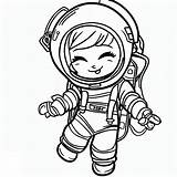 Little Girl Astronaut coloring Page  Download Print Or Color Online sketch template