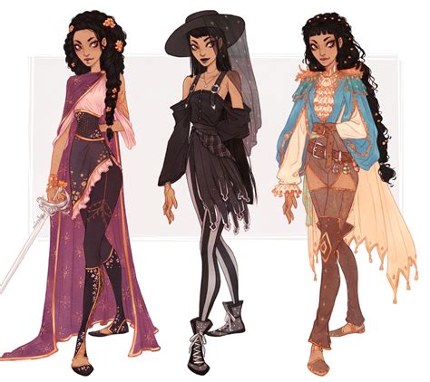 Fantasy / Dungeons and Dragons Outfit Concept Art! by Naimly on DeviantArt