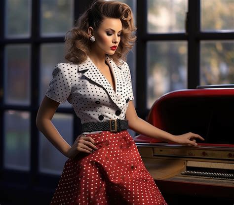 Premium AI Image | 1950s fashion rock 'n' roll style