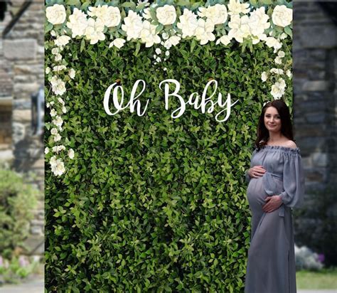 Baby Shower Backdrop Greenery Backdrop Green Grass Wall | Etsy