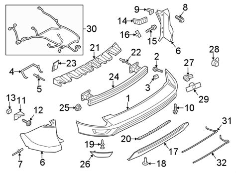 Ford Escape Bumper Cover Support Rail. W/O TRAILER PACKAGE, 2017-19. W/TRAILER PACKAGE ...