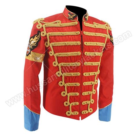 Rare MJ Michael Jackson Red Retro England Military Jacket | Michael ...