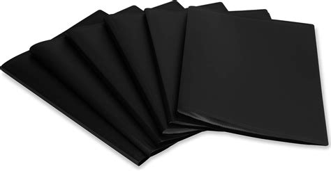 Set of 6 A4 Display Folder | 20 Plastic Sleeves | Presentation Folder | Binders | Office ...