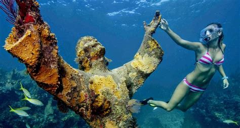 The Christ of the Abyss in Liguria, Italy