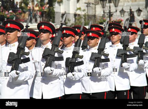 Gibraltar. 12 June, 2012. The Parade which took place in Gibraltar's city centre (Casemates ...