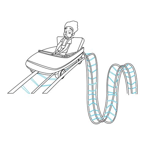 Cartoon Roller Coaster Drawing