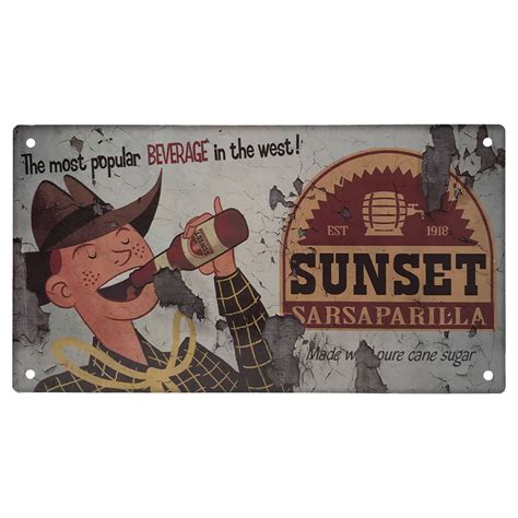 Fallout Sunset Sarsaparilla Tin Sign – Fanattik