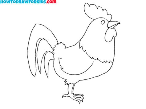 How to Draw a Rooster - Easy Drawing Tutorial For Kids