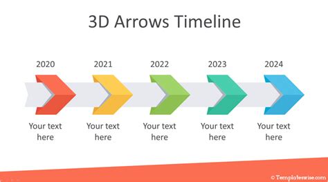 3D Arrows Timeline Template for PowerPoint - Templateswise.com