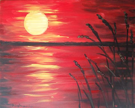 Sunset Painting Images at PaintingValley.com | Explore collection of ...