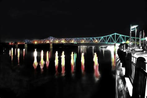 Blue Bridge At Night Photograph by Todd Carter - Pixels