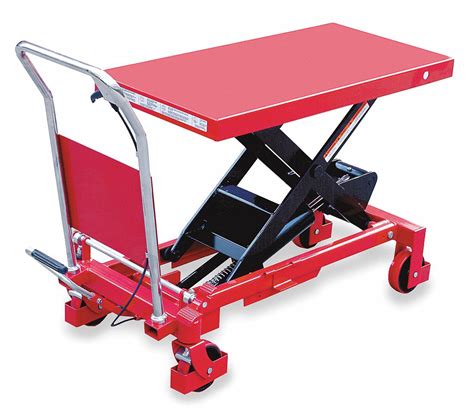 DAYTON, 2,000 lb Load Capacity, 40 in x 20 in Platform, Manual Mobile ...