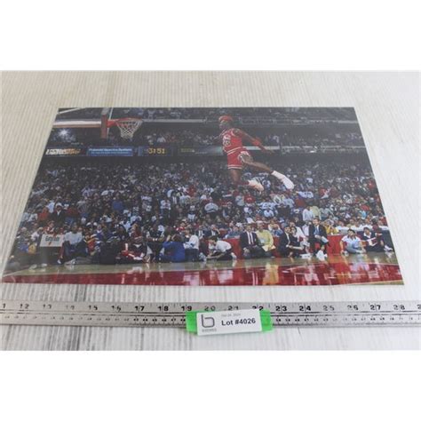 Michael Jordan Slam Dunk Poster - 12" x 18" - Bodnarus Auctioneering