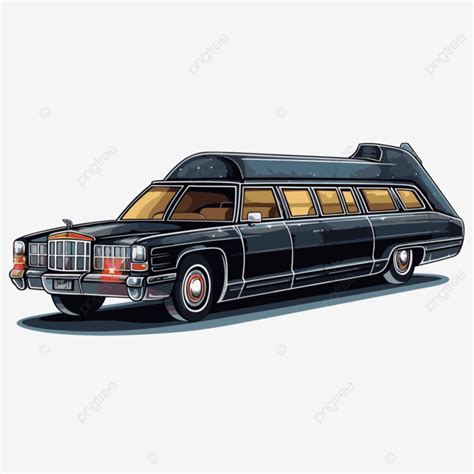 Limo Clipart Classic Black Cadillac Limousine Stock Vector Cartoon, Limo, Clipart, Cartoon PNG ...