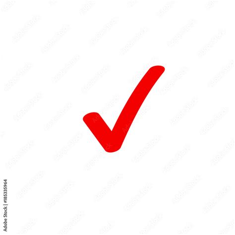 Red Check Mark Icon Tick Symbol Tick Icon Vector Illustration Stock Vector By 244215736 | lupon ...