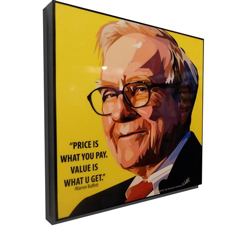 Warren Buffett Inspired Plaque Mounted Poster "Price is what you pay"