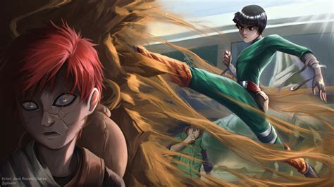 Download Rock Lee Gaara (Naruto) Anime Naruto HD Wallpaper by José Renato Soares