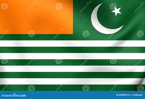 Flag of Azad Jammu and Kashmir Stock Illustration - Illustration of kashmir, close: 80308133