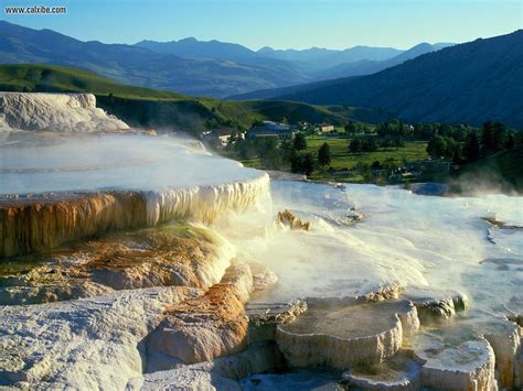 Nature: Minerva Terrace Mammoth Hot Springs Yellowstone National Park ...