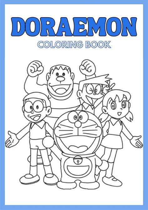 Doraemon Coloring Book - Etsy