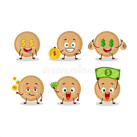 Plastic Plate Cartoon Character with Cute Emoticon Bring Money Stock Vector - Illustration of ...