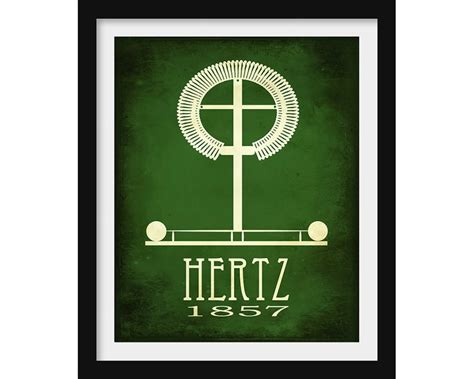 Heinrich Hertz Physics Art Print, Scientists and Inventions in History - Etsy