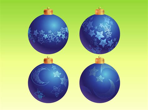 Blue Christmas Ornaments Vector Art & Graphics | freevector.com