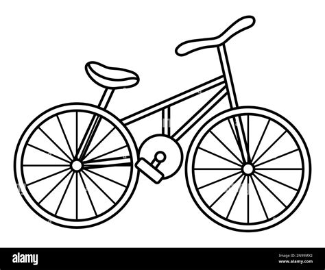 Vector black and white bicycle icon. Line bike illustration. Active ...