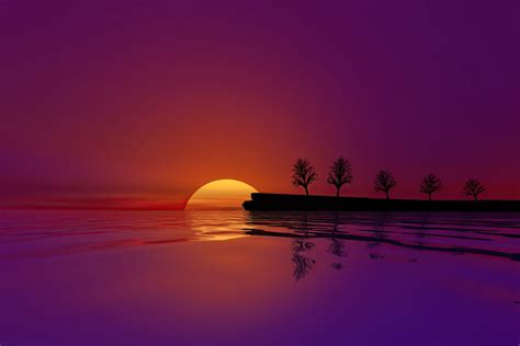 Waterscape Sunset 4k Wallpaper,HD Artist Wallpapers,4k Wallpapers ...