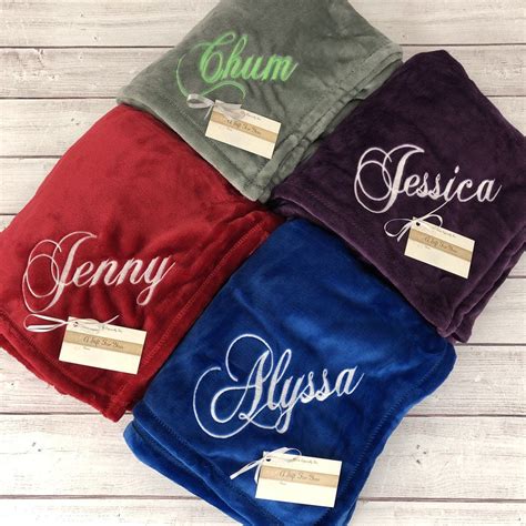 Personalized Custom Soft Blanket With SCRIPT Name 9 Colors | Etsy | Soft blankets, Customized ...