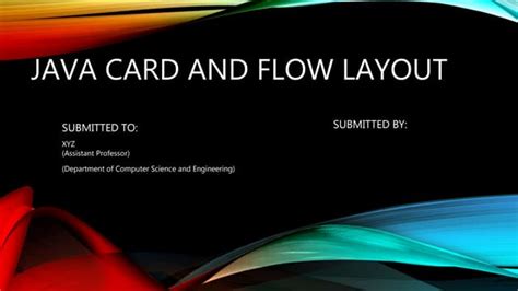 Java card and flow layout | PPT