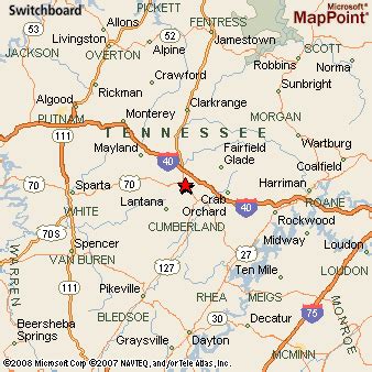 Where is Crossville, Tennessee? see area map & more