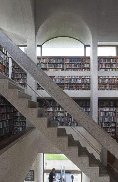 New Hall, Cambridge: the library and staircase | RIBA pix