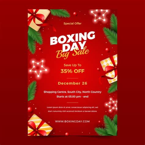 Free Vector | Gradient vertical banner template for boxing day shopping